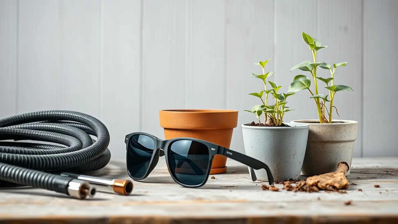 Sportbrille mit getönten Gläsern als Ausrüstung für Laufen und Radfahren