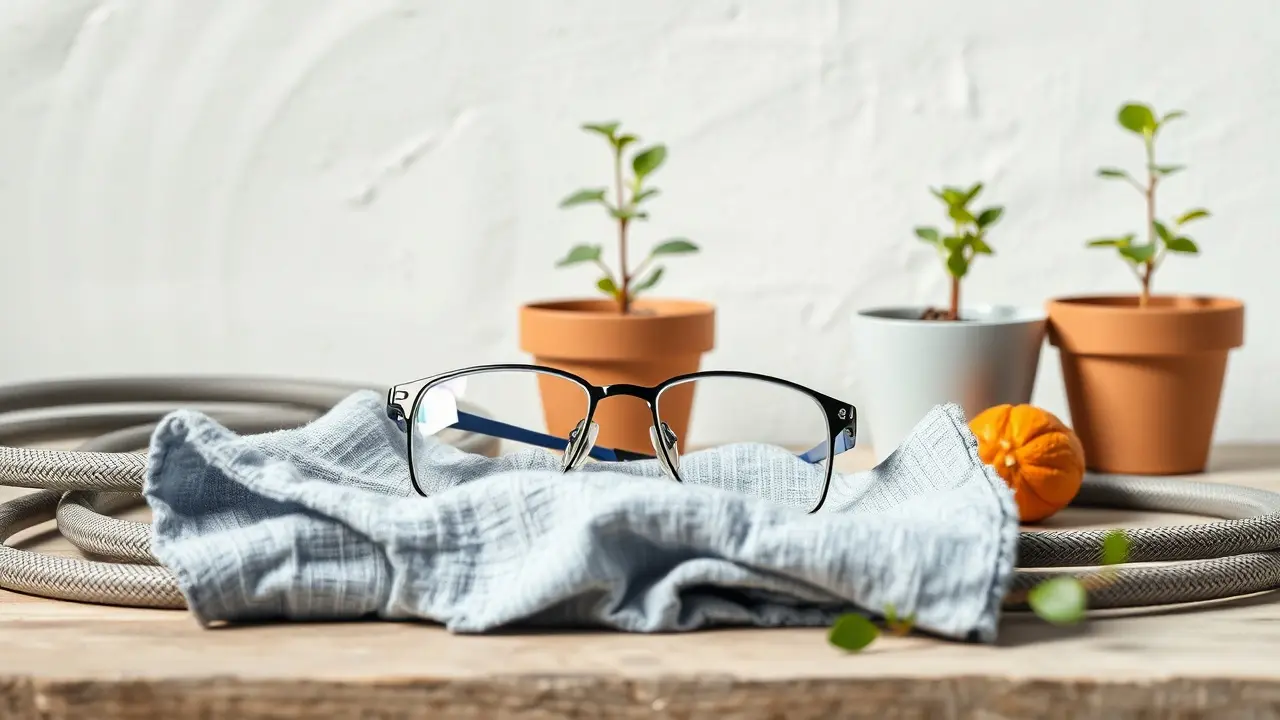 Sportbrille wird richtig gereinigt: Gläser mit Wasser abspülen und mit einem Tuch trocknen